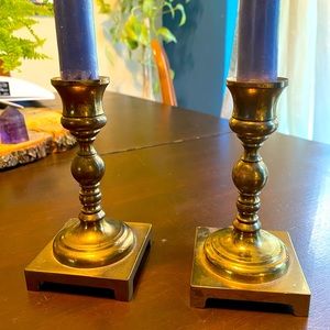Vintage Brass Candlesticks Candle Holder 5” set of 2